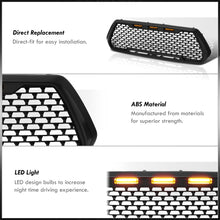 Load image into Gallery viewer, Toyota Tacoma 2016-2021 Front Grille Black with Amber LED DRL Running Lights