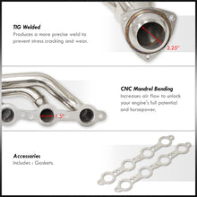 Load image into Gallery viewer, Chevrolet Silverado 1500 1999-2006 / Avalanche 1500 2002-2005 / Suburban 1500 2000-2004 / Tahoe 2000-2004 / GMC Sierra 1999-2006 / Yukon 2001-2004 / Yukon XL 2001-2004 Stainless Steel Shorty Exhaust Header