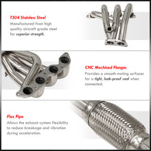 Load image into Gallery viewer, Toyota Corolla 1.8L I4 1993-1997 Stainless Steel Exhaust Header