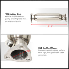 Load image into Gallery viewer, Honda Accord I4 1998-2002 Stainless Steel Resonated Test Pipe