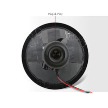 Load image into Gallery viewer, Universal 7" Round Diamond Cut Headlights Chrome Housing Clear Len