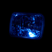 Load image into Gallery viewer, Universal 7x6" Round Diamond Cut Headlights Chrome Housing Clear Len