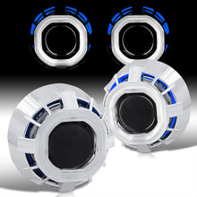 Load image into Gallery viewer, Universal G262S Dual Halo Projector Kit with H1 Bulbs (White Small / Blue Big Halo)