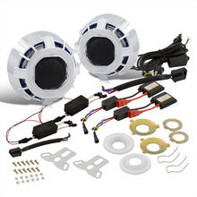 Load image into Gallery viewer, Universal G262S Dual Halo Projector Kit with H1 Bulbs (White Small / Blue Big Halo)