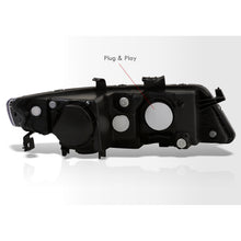 Load image into Gallery viewer, Acura TSX 2004-2008 Factory Style Headlights Black Housing Clear Len Clear Reflector