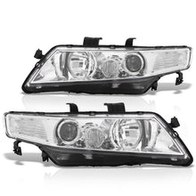 Load image into Gallery viewer, Acura TSX 2004-2008 Factory Style Headlights Chrome Housing Clear Len Clear Reflector
