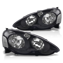 Load image into Gallery viewer, Acura RSX 2002-2004 Factory Style Headlights Black Housing Clear Len Clear Reflector
