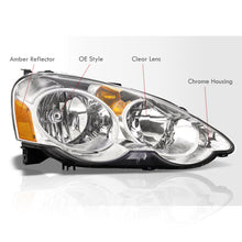 Load image into Gallery viewer, Acura RSX 2002-2004 Factory Style Headlights Chrome Housing Clear Len Amber Reflector

