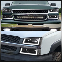 Load image into Gallery viewer, Chevrolet Silverado 2003-2006 LED DRL Bar Factory Style Headlights + Bumpers Black Housing Clear Len Clear Reflector