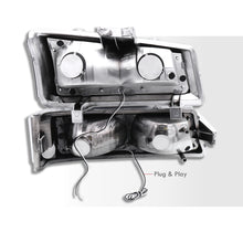 Load image into Gallery viewer, Chevrolet Silverado 2003-2006 LED DRL Bar Factory Style Headlights + Bumpers Chrome Housing Clear Len Clear Reflector