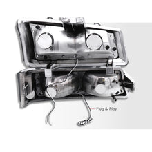 Load image into Gallery viewer, Chevrolet Silverado 2003-2006 LED DRL Bar Factory Style Headlights + Bumpers Chrome Housing Smoke Len Clear Reflector