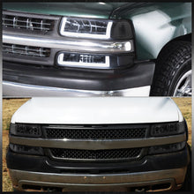 Load image into Gallery viewer, Chevrolet Silverado 1999-2002 / Suburban Tahoe 2000-2006 LED DRL Bar Factory Style Headlights + Bumpers Chrome Housing Smoke Len Clear Reflector