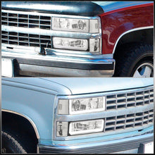 Load image into Gallery viewer, Chevrolet C/K 1500 2500 3500 1988-1993 LED DRL Bar Projector Headlights + Bumpers + Corners Chrome Housing Clear Len Clear Reflector