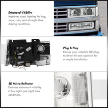 Load image into Gallery viewer, Chevrolet C/K 1500 2500 3500 1988-1993 LED DRL Bar Projector Headlights + Bumpers + Corners Chrome Housing Clear Len Clear Reflector