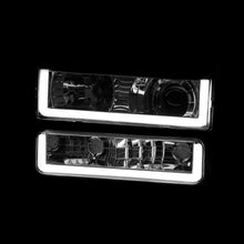 Load image into Gallery viewer, Chevrolet C/K 1500 2500 3500 1988-1993 LED DRL Bar Projector Headlights + Bumpers + Corners Chrome Housing Clear Len Clear Reflector
