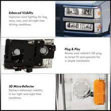 Load image into Gallery viewer, Chevrolet C/K 1500 2500 3500 1988-1993 LED DRL Bar Factory Style Headlights + Bumpers + Corners Chrome Housing Clear Len Amber Reflector