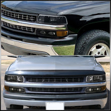 Load image into Gallery viewer, Chevrolet Silverado 1999-2002 / Suburban Tahoe 2000-2006 Factory Style Headlights + Bumpers Black Housing Clear Len Amber Reflector
