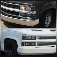 Load image into Gallery viewer, Chevrolet C/K 1500 2500 3500 1988-1993 Factory Style Headlights + Bumpers + Corners Lights Black Housing Clear Len Amber Reflector