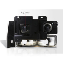Load image into Gallery viewer, Chevrolet C/K 1500 2500 3500 1988-1993 Factory Style Headlights + Bumpers + Corners Lights Black Housing Clear Len Amber Reflector