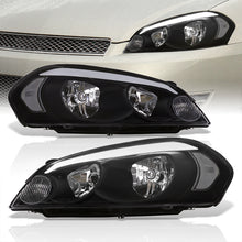 Load image into Gallery viewer, Chevrolet Impala 2006-2013 LED DRL Bar Factory Style Headlights Black Housing Clear Len Clear Reflector