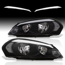 Load image into Gallery viewer, Chevrolet Impala 2006-2013 LED DRL Bar Factory Style Headlights Black Housing Clear Len Clear Reflector