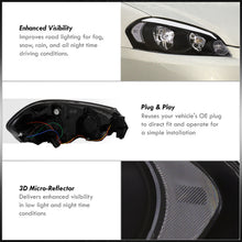 Load image into Gallery viewer, Chevrolet Impala 2006-2013 LED DRL Bar Factory Style Headlights Black Housing Clear Len Clear Reflector