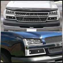 Load image into Gallery viewer, Chevrolet Silverado 2003-2006 LED DRL Bar Factory Style Headlights + Bumpers Black Housing Clear Len Clear Reflector