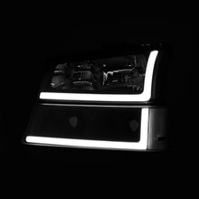 Load image into Gallery viewer, Chevrolet Silverado 2003-2006 LED DRL Bar Factory Style Headlights + Bumpers Black Housing Clear Len Clear Reflector