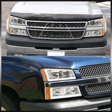 Load image into Gallery viewer, Chevrolet Silverado 2003-2006 LED DRL Bar Factory Style Headlights + Bumpers Chrome Housing Clear Len Amber Reflector