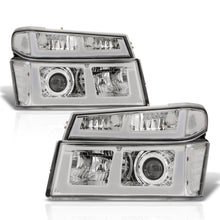 Load image into Gallery viewer, Chevrolet Colorado 2004-2012 LED DRL Bar Projector Headlights + Bumpers Chrome Housing Clear Len Clear Reflector