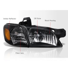 Load image into Gallery viewer, Chevrolet Venture 1997-2005 Factory Style Headlights Black Housing Clear Len Amber Reflector