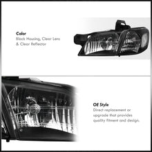 Load image into Gallery viewer, Chevrolet Venture 1997-2005 Factory Style Headlights Black Housing Clear Len Clear Reflector