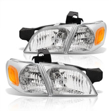 Load image into Gallery viewer, Chevrolet Venture 1997-2005 Factory Style Headlights Chrome Housing Clear Len Amber Reflector