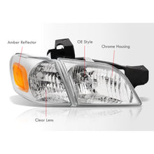 Load image into Gallery viewer, Chevrolet Venture 1997-2005 Factory Style Headlights Chrome Housing Clear Len Amber Reflector