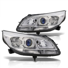Load image into Gallery viewer, Chevrolet Malibu 2013-2015 Factory Style Headlights Chrome Housing Clear Len Clear Reflector (Halogen Models Only)