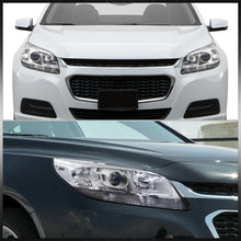 Load image into Gallery viewer, Chevrolet Malibu 2013-2015 Factory Style Headlights Chrome Housing Clear Len Clear Reflector (Halogen Models Only)