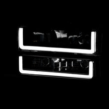 Load image into Gallery viewer, Chevrolet C/K 1500 2500 3500 1994-1998 LED DRL Bar Factory Style Headlights + Bumpers + Corners Black Housing Clear Len Amber Reflector