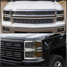 Load image into Gallery viewer, Chevrolet Silverado 1500 2014-2015 LED DRL Headlights Chrome Housing Smoke Len Amber Reflector (Will Not Fit 2500 &amp; HD Models)

