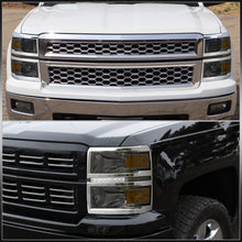 Load image into Gallery viewer, Chevrolet Silverado 1500 2014-2015 LED DRL Headlights Chrome Housing Smoke Len Amber Reflector (Will Not Fit 2500 & HD Models)