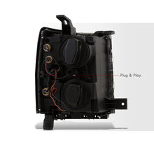 Load image into Gallery viewer, Chevrolet Silverado 1500 2014-2015 LED DRL Headlights Chrome Housing Smoke Len Amber Reflector (Will Not Fit 2500 & HD Models)