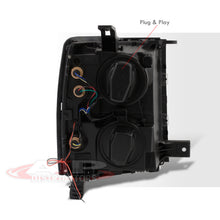 Load image into Gallery viewer, Chevrolet Silverado 1500 2014-2015 LED DRL Projector Headlights Black Housing Clear Len Amber Reflector (Will Not Fit 2500 & HD Models)