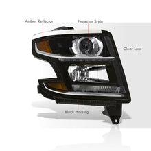 Load image into Gallery viewer, Chevrolet Suburban 2015-2020 / Suburban 3500HD 2016-2019 / Tahoe 2015-2020 Factory Style Projector Headlights Black Housing Clear Len Amber Reflector (Halogen Models Only)