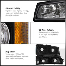 Load image into Gallery viewer, Chevrolet Silverado 2003-2006 Factory Style Headlights + Bumpers Black Housing Clear Len Amber Reflector