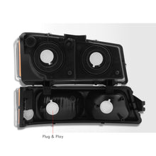 Load image into Gallery viewer, Chevrolet Silverado 2003-2006 Factory Style Headlights + Bumpers Black Housing Clear Len Amber Reflector
