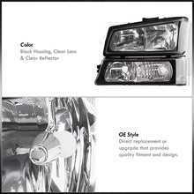 Load image into Gallery viewer, Chevrolet Silverado 2003-2006 Factory Style Headlights + Bumpers Black Housing Clear Len Clear Reflector