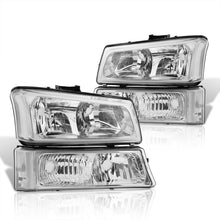 Load image into Gallery viewer, Chevrolet Silverado 2003-2006 Factory Style Headlights + Bumpers Chrome Housing Clear Len Clear Reflector