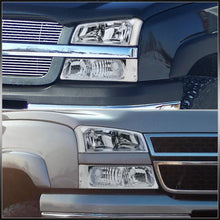 Load image into Gallery viewer, Chevrolet Silverado 2003-2006 Factory Style Headlights + Bumpers Chrome Housing Clear Len Clear Reflector