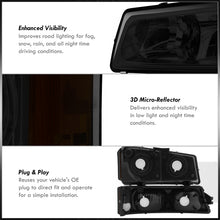 Load image into Gallery viewer, Chevrolet Silverado 2003-2006 Factory Style Headlights + Bumpers Chrome Housing Smoke Len Amber Reflector
