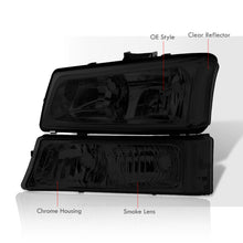 Load image into Gallery viewer, Chevrolet Silverado 2003-2006 Factory Style Headlights + Bumpers Chrome Housing Smoke Len Clear Reflector