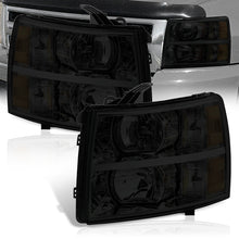 Load image into Gallery viewer, Chevrolet Silverado 2007-2013 Factory Style Headlights Chrome Housing Smoke Len Amber Reflector